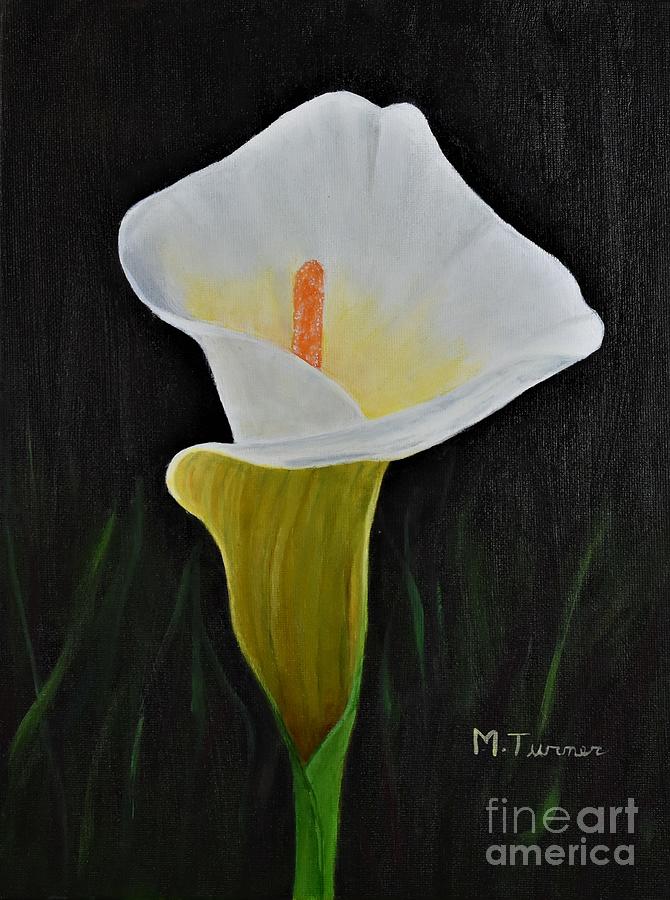 Open Lily Painting by Melvin Turner