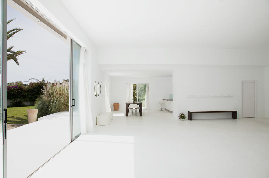 Open living space of modern house Photograph by Martin Barraud