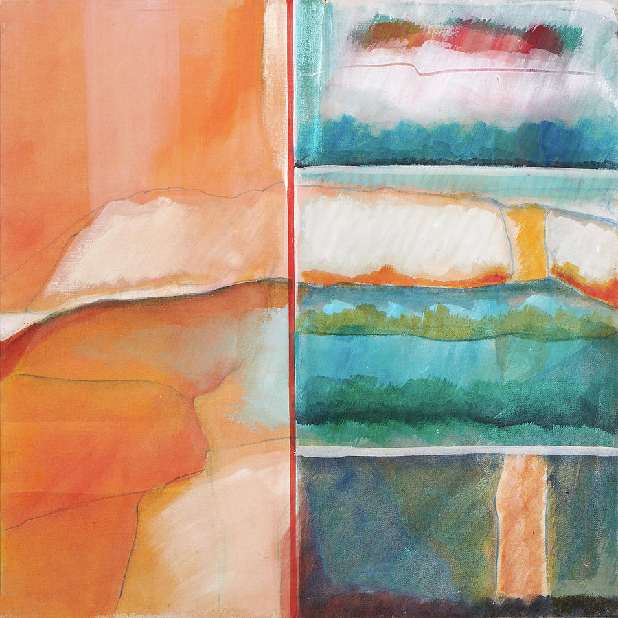 Open Orange Painting by Britta Burmehl
