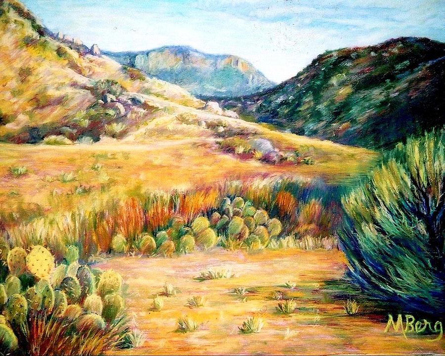 Open Space East of Albuquerque Pastel by Marian Berg