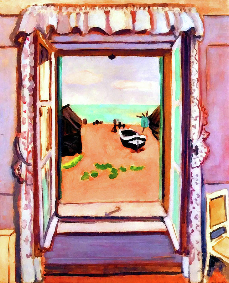 Open Window At Etretat Painting