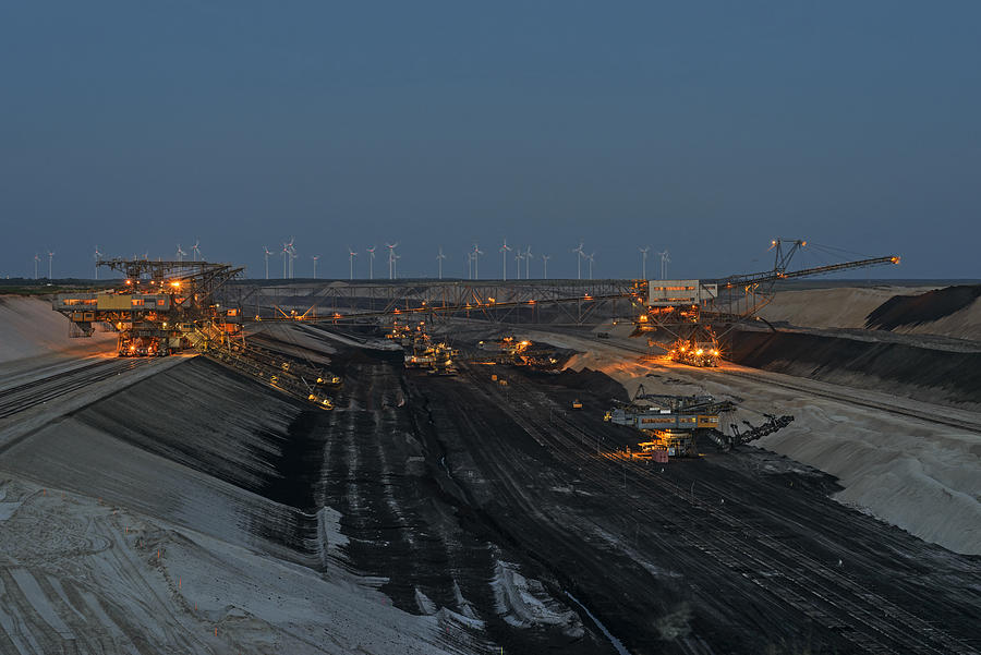 Opencast mining at dusk Photograph by Delectus