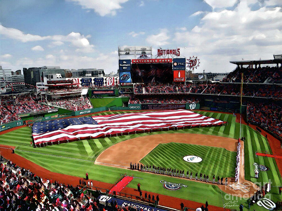 Opening Day Nationals Park Digital Art by CAC Graphics