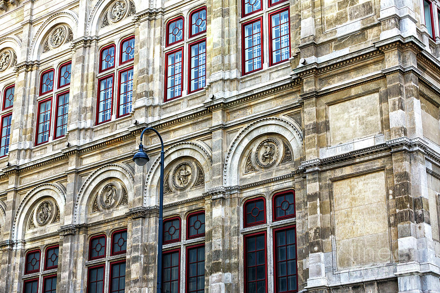 Opera House Windows in Vienna Photograph by John Rizzuto