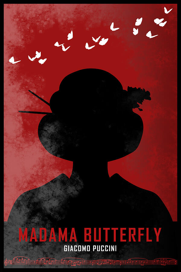 Opera poster - Madama Butterfly by Giacomo Puccini Digital Art by Moira Risen