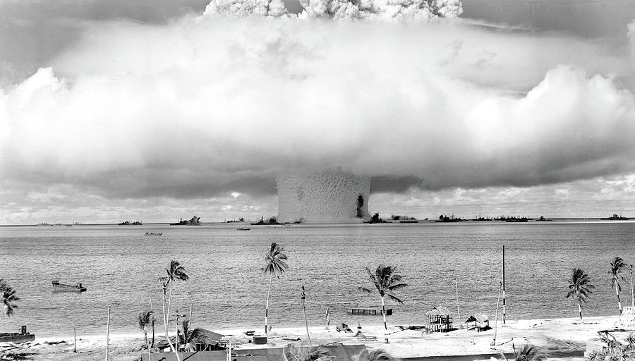 Mushroom Painting - Operation Crossroads, Test Baker as seen from Bikini Atoll, 1946 by United States Army