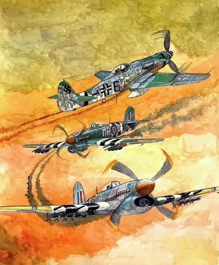 Operazionbodenplatte Painting by Ray Agius