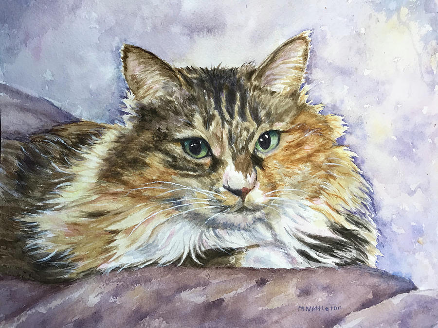 Ophelia The Kitty Cat Painting By Michelle Nettleton