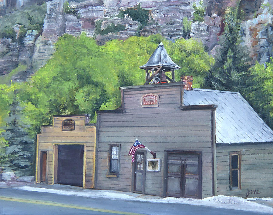 Ophir City Hall Painting by Nila Jane Autry