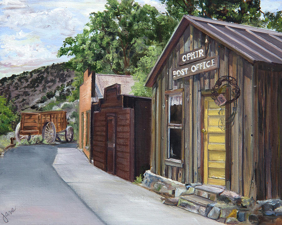 Ophir Post Office Painting by Nila Jane Autry