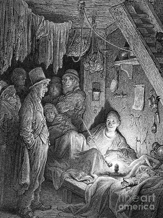 Opium Snoring, the Lascar's Room by Gustave Dore Drawing by Gustave ...