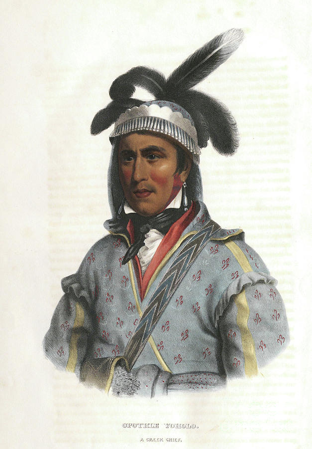 Opothleyahola, a Creek Chief s4 Painting by Historic illustrations ...