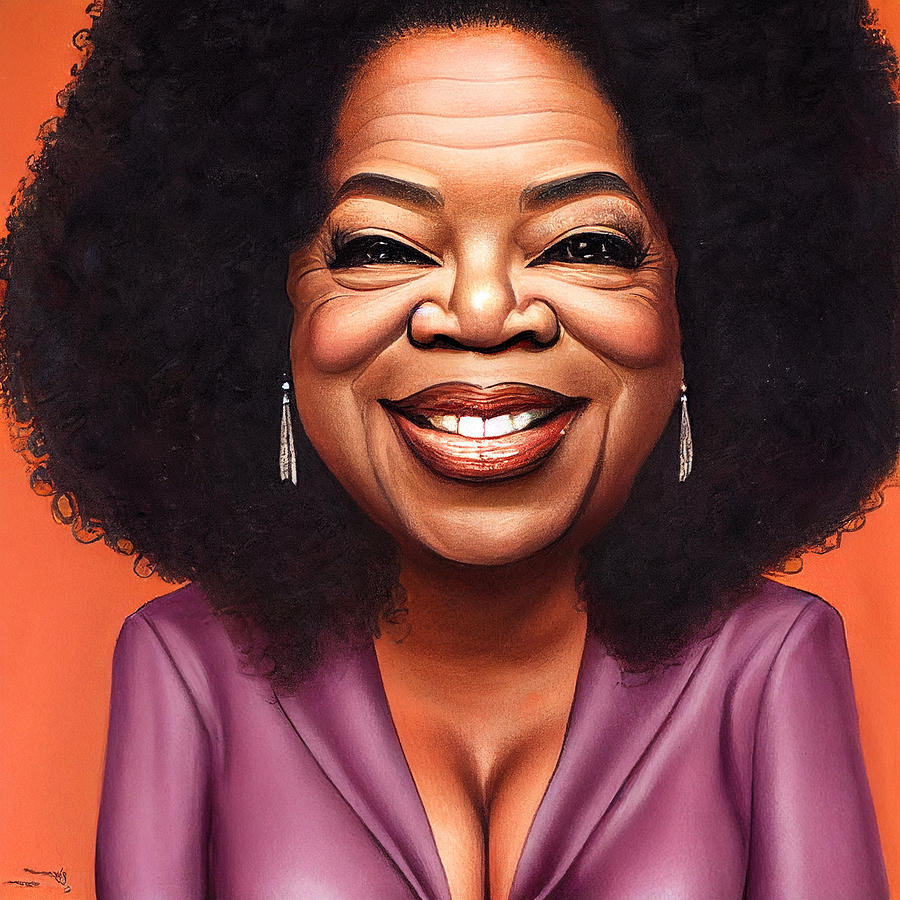 Oprah Winfrey Caricature Drawing Portrait Exaggerated Fea 2dfb39b645 043f2f 645b5f Ba0437