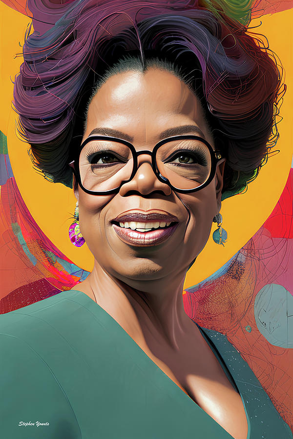 Oprah Winfrey Digital Art By Stephen Younts Pixels