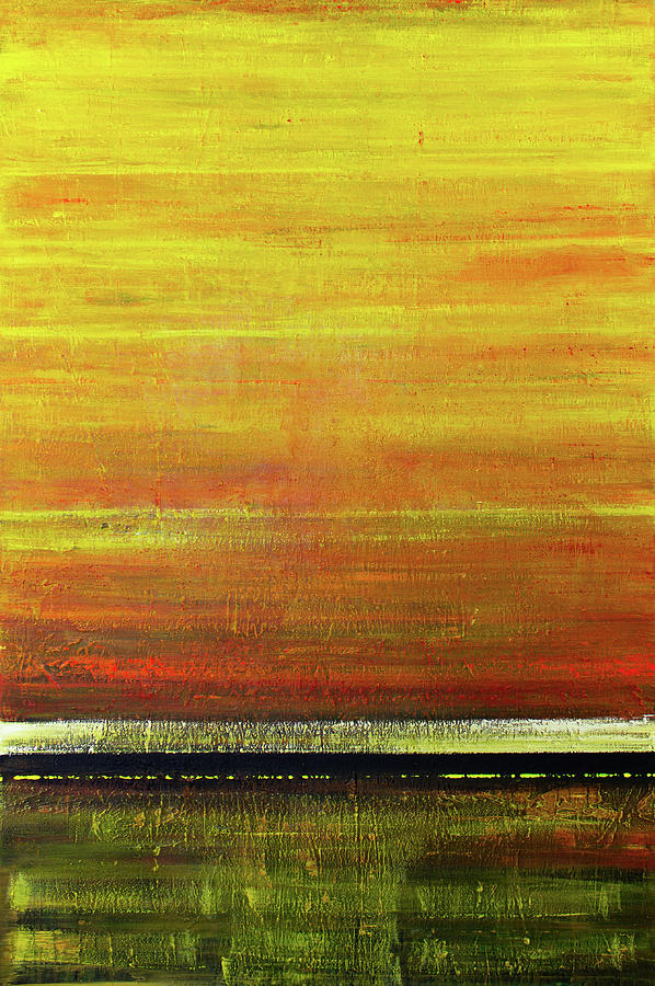 Derek Kaplan Painting - Opt.31.19 Waiting For The Sun To Rise by Derek Kaplan