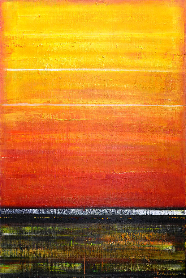 Opt.8.22 Waiting For The Sun To Rise Painting by Derek Kaplan