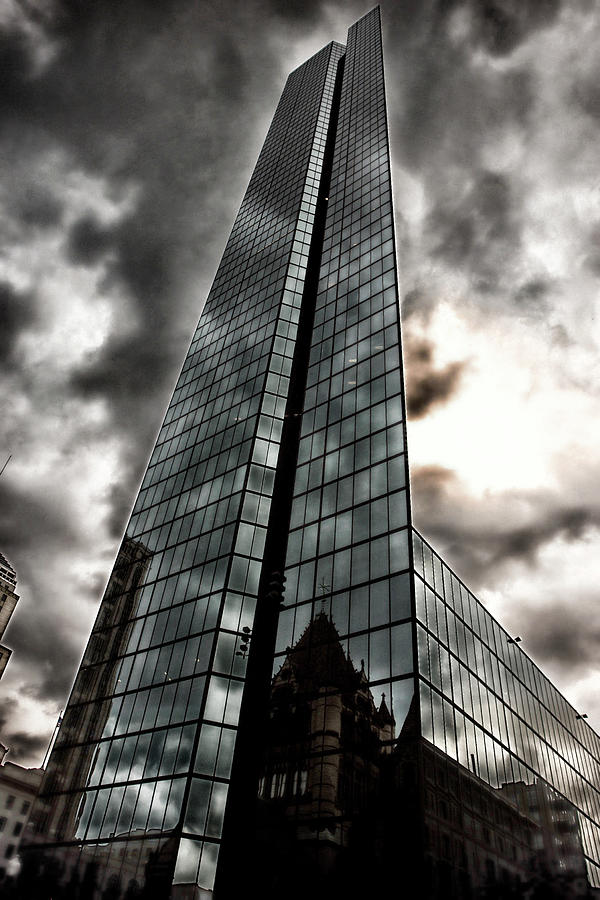 Optical Illusion Of Glass Tower Office Building In Boston Massachusetts