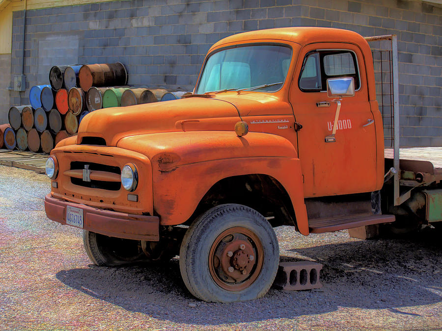 Orange 1954 International Harvester Truck Photograph By Dk Digital