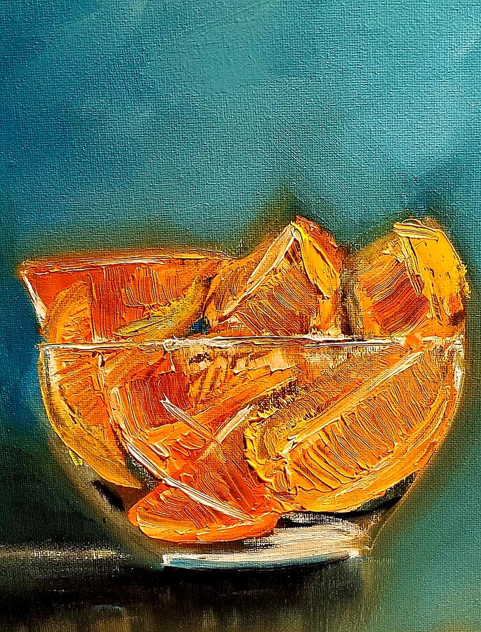 Orange A Delish Painting by Lisa Kaiser