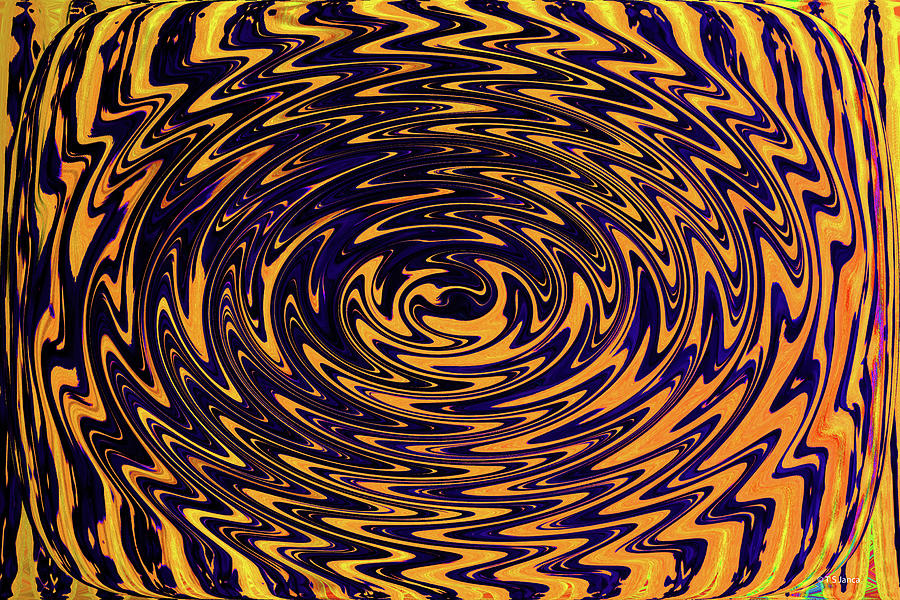 Orange And Black Stir Abstract Digital Art by Tom Janca