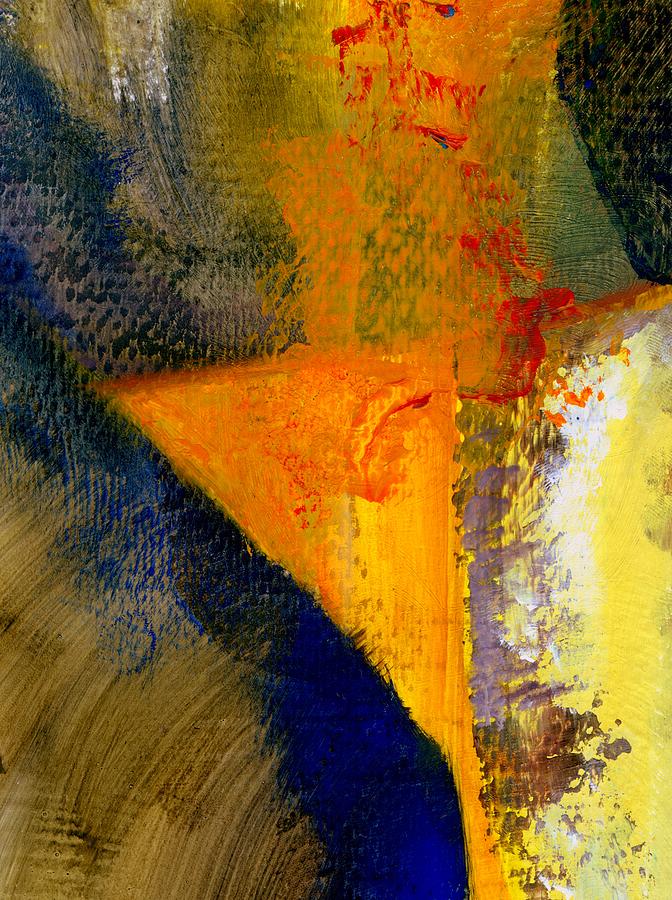 Abstract Painting - Orange and Blue Color Study  by Michelle Calkins