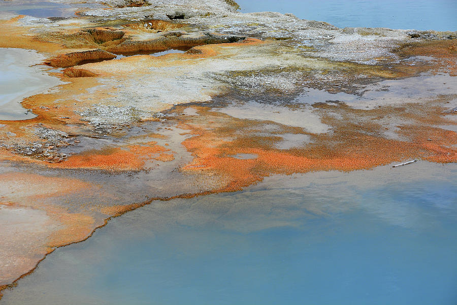 Orange and Blue Hot Spot Yellowstone Photograph by Raymond Salani III