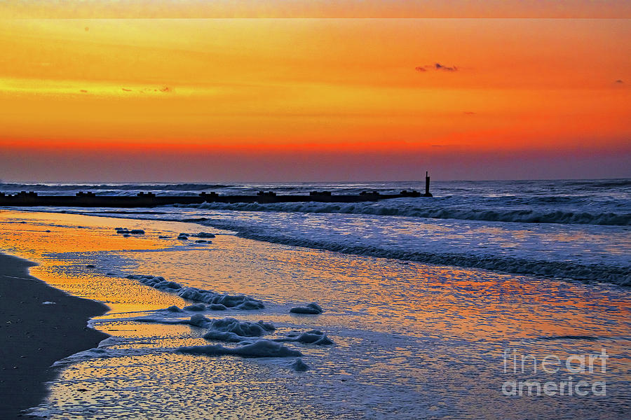 Orange And Blue Oceanside Dawn Photograph