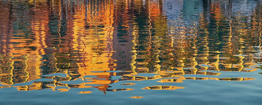 Orange And Blue Reflections Photograph by Elvira Peretsman