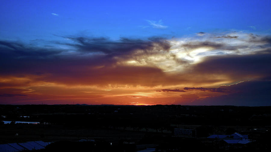 Orange and Blue Sunset Photograph by George Taylor