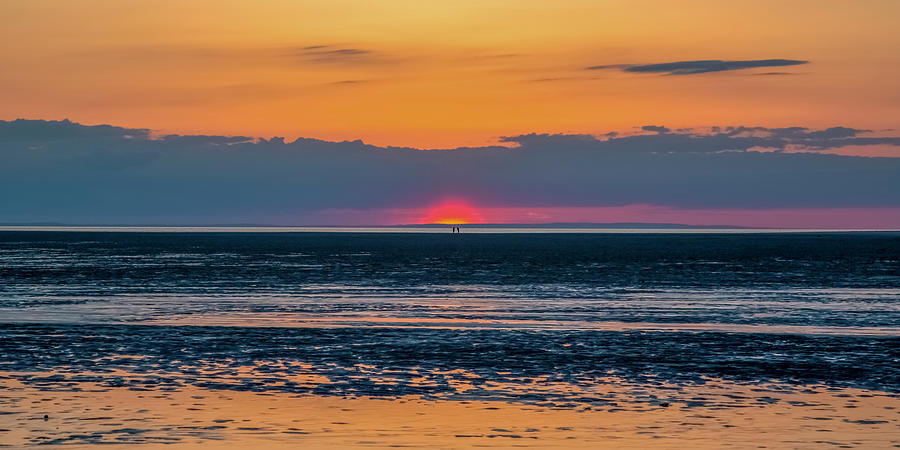 Orange and Navy Sunset, Chapin Beach Photograph by Brooke T Ryan