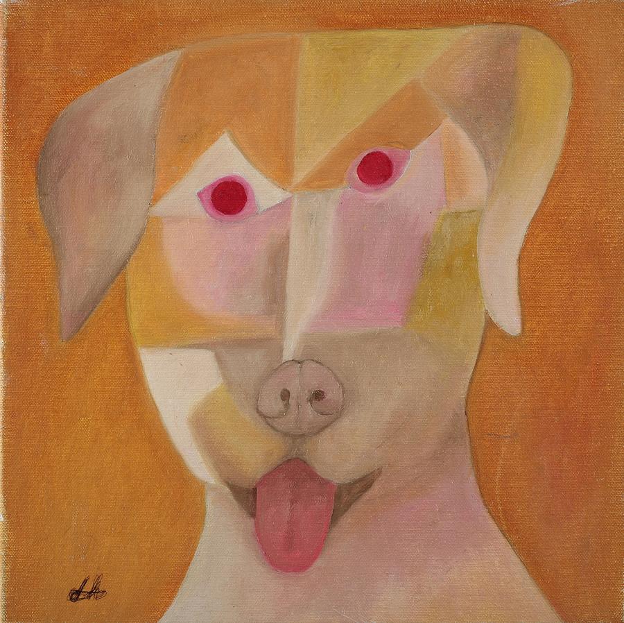 Orange and Pink Mixed Breed Painting by Diane Holland  SF Intl Art