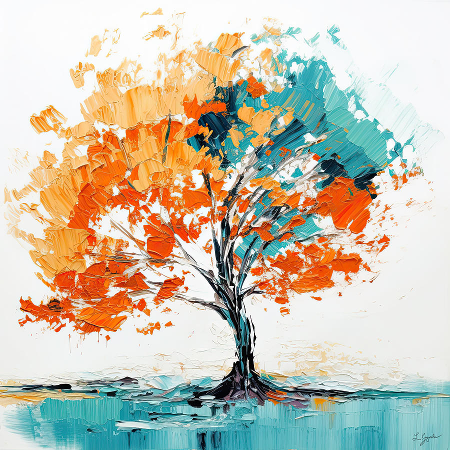 Orange and Teal art Photograph by Lourry Legarde