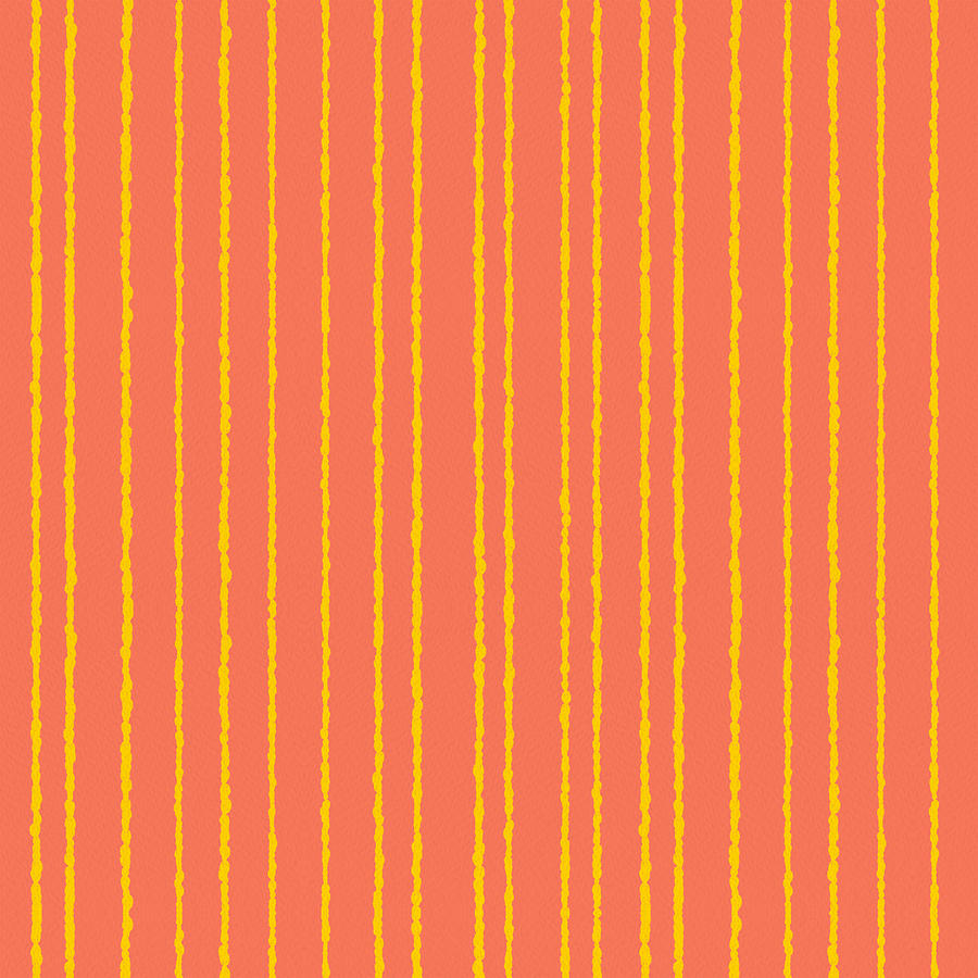 Orange and Yellow Stripe Pattern - Art by Jen Montgomery Digital Art by Jen Montgomery