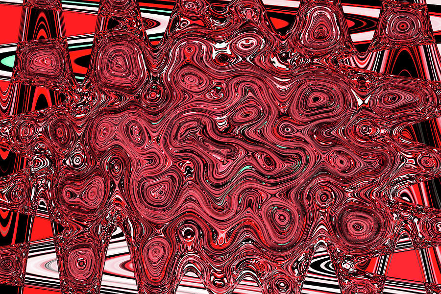 Orange Berries Abstract I983 Digital Art by Tom Janca