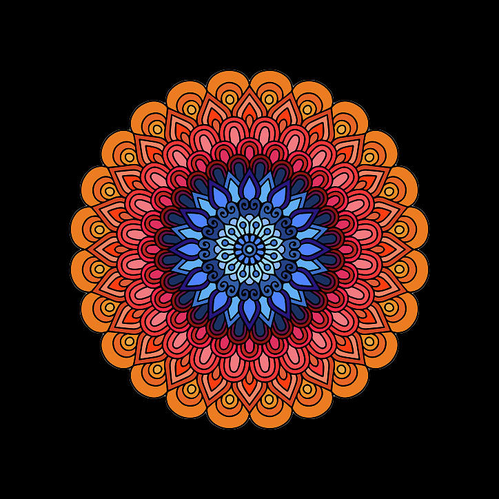 Orange Blue Spiral Digital Art by G Lamar Yancy