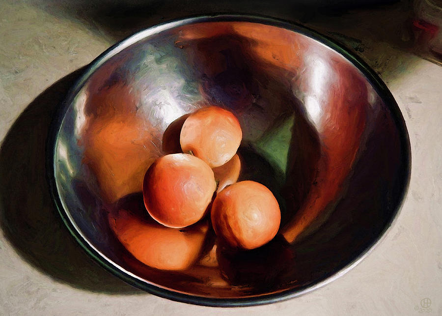 Orange Bowl Color Digital Art by Gary Olsen-Hasek