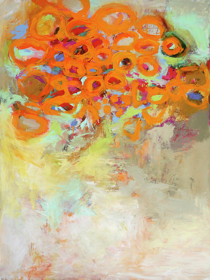 Orange Circles Painting by Jane Davies