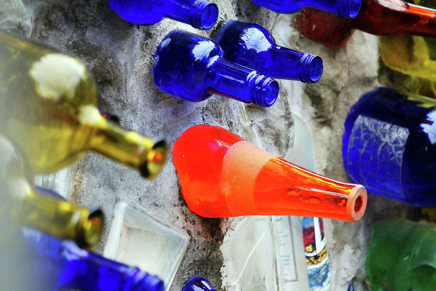 Orange Colored Glass Bottle Photograph by Cynthia Guinn