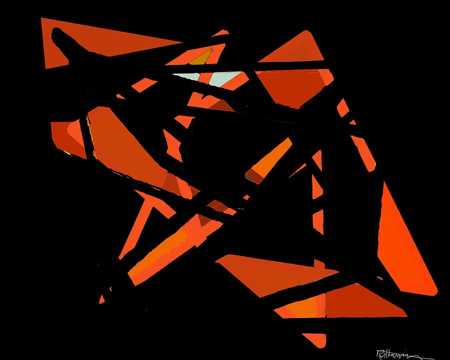Orange Cone Digital Art by Ruth Harrigan