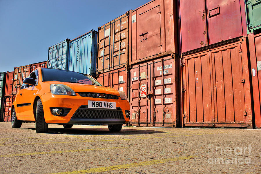 Orange Containers Photograph