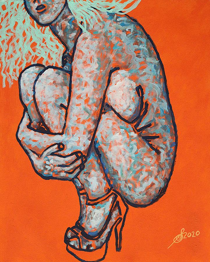 Orange Crush original painting Painting by Sol Luckman