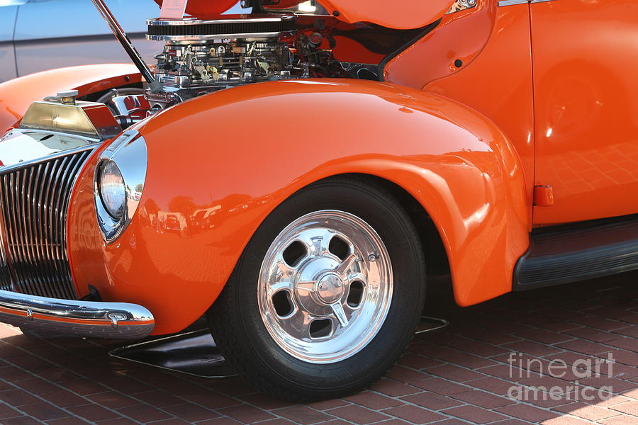 Orange Custom Classic Car  Photograph by Chuck Kuhn