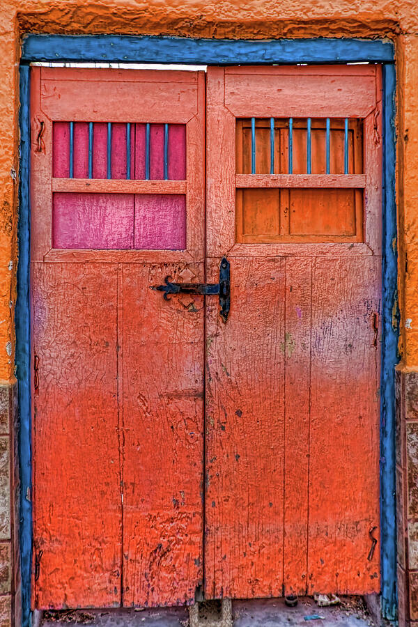 Orange door in Cozumel, Mexico Photograph by Tatiana Travelways