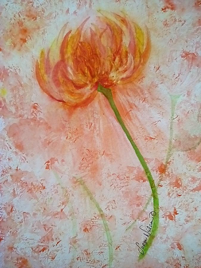 Orange Flower Painting by Susan Nielsen