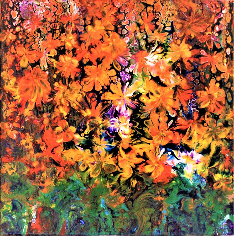 Orange Flowers Painting by Tanya Harr