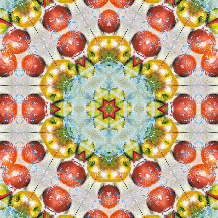 Orange Fruit - Kaleidoscope Digital Art by Themayart