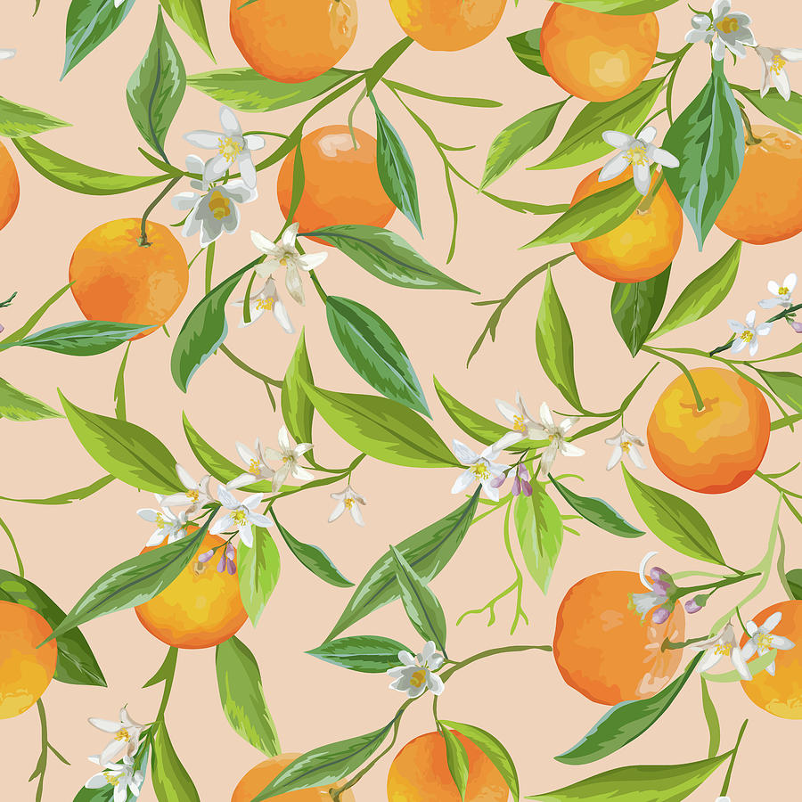 vintage orange fruit