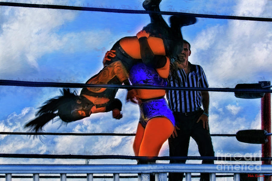 Orange Girl Wrestling Photograph by Blake Richards