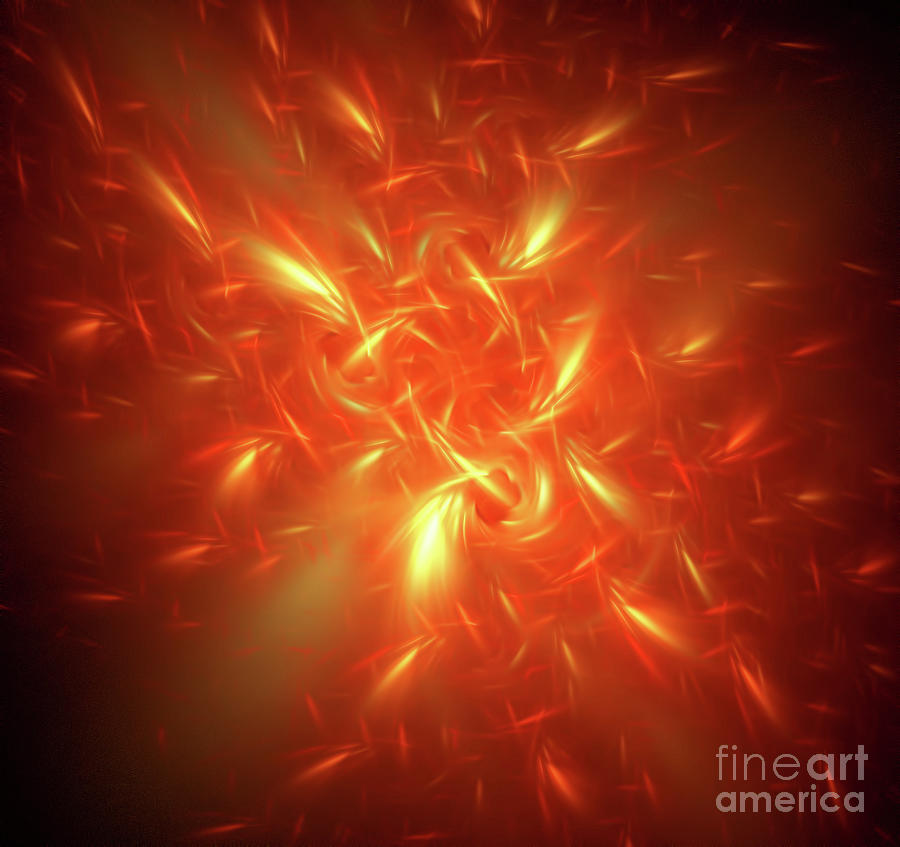Orange Glow Digital Art by Elisabeth Lucas