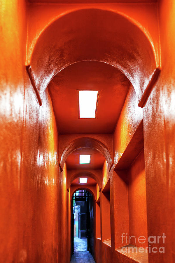 Orange Hallway in Boston Photograph by John Rizzuto